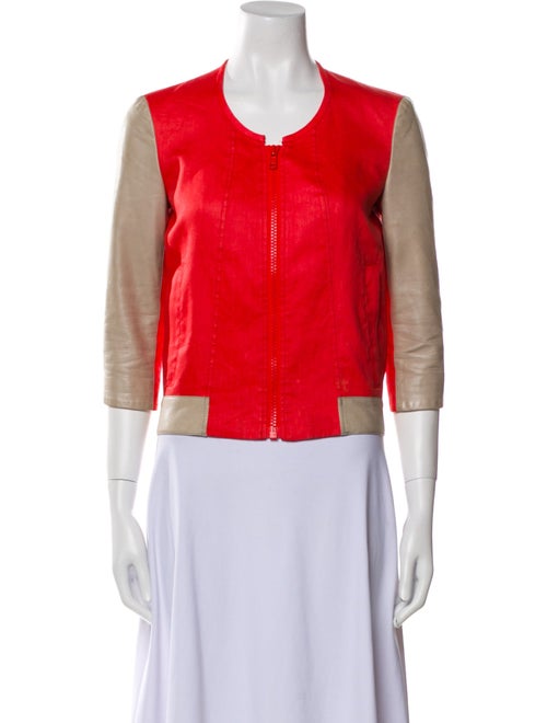 Helmut Lang Linen Colorblock Pattern Jacket
