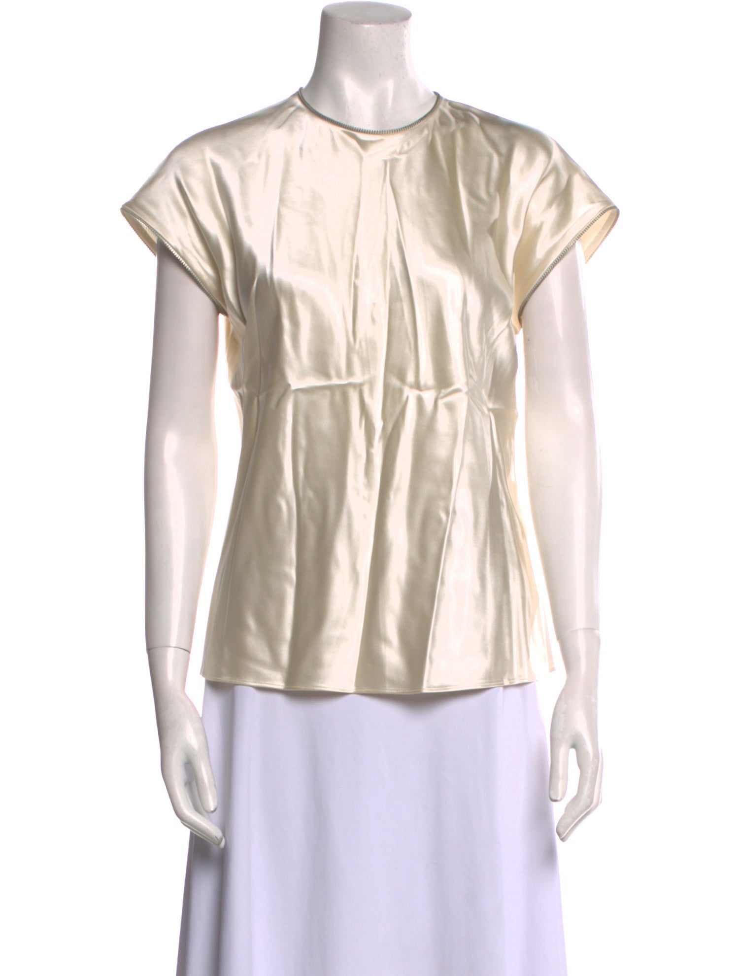 Helmut Lang Crew Neck Short Sleeve Blouse
