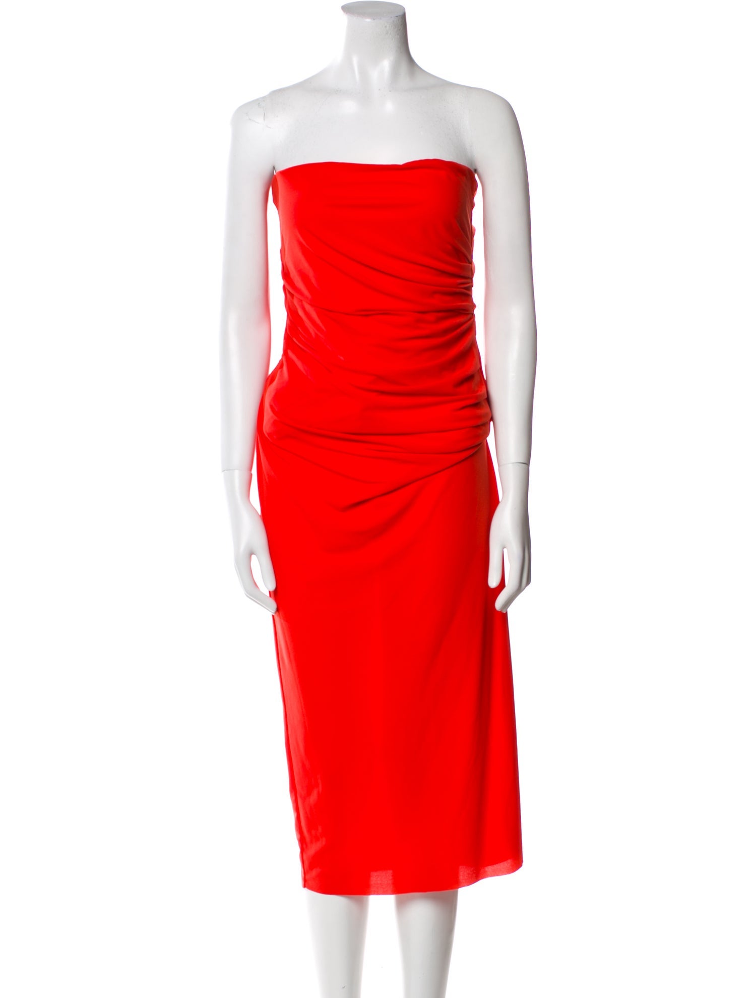 Helmut Lang Strapless Knee-Length Dress
