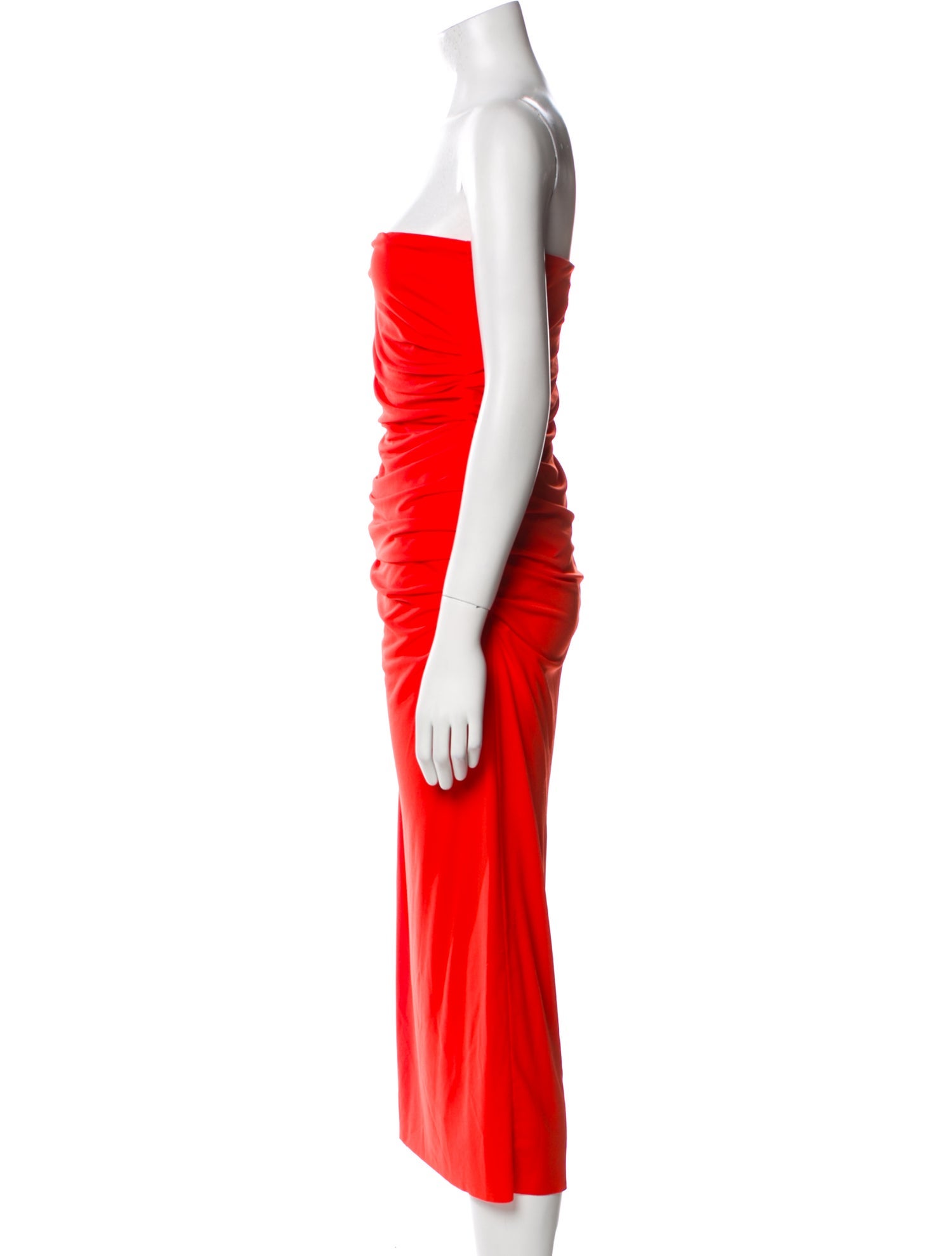 Helmut Lang Strapless Knee-Length Dress