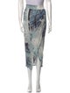 Helmut Lang Tie-Dye Print Midi Length Skirt