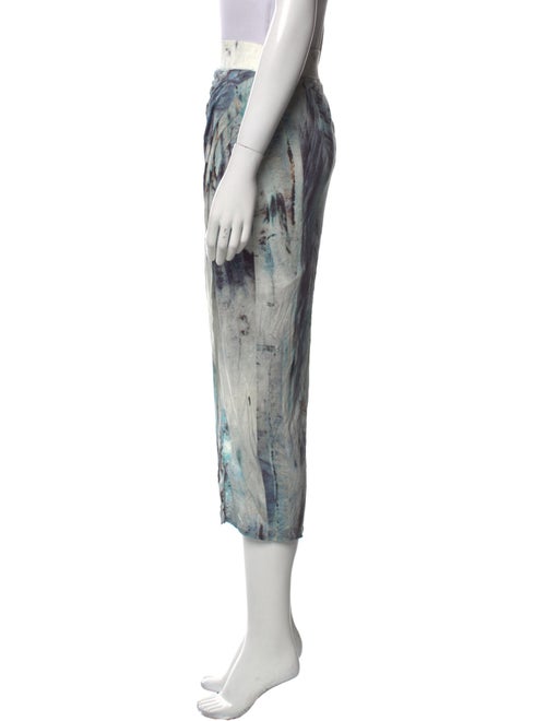 Helmut Lang Tie-Dye Print Midi Length Skirt