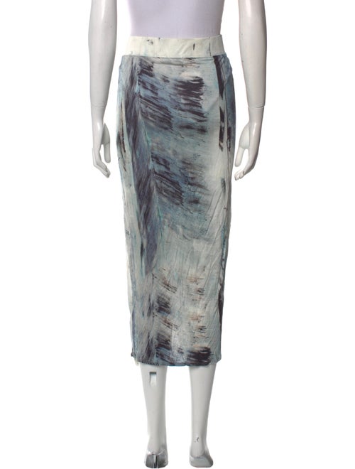 Helmut Lang Tie-Dye Print Midi Length Skirt