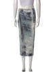Helmut Lang Tie-Dye Print Midi Length Skirt
