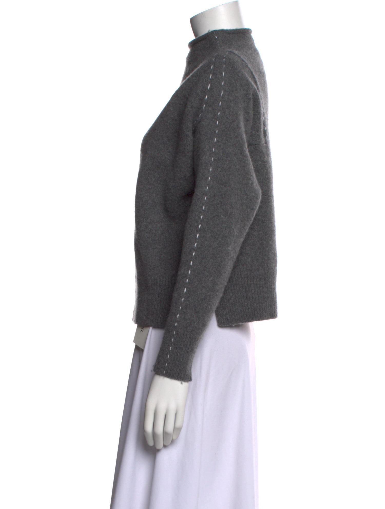 Helmut Lang Wool Mock Neck Sweater