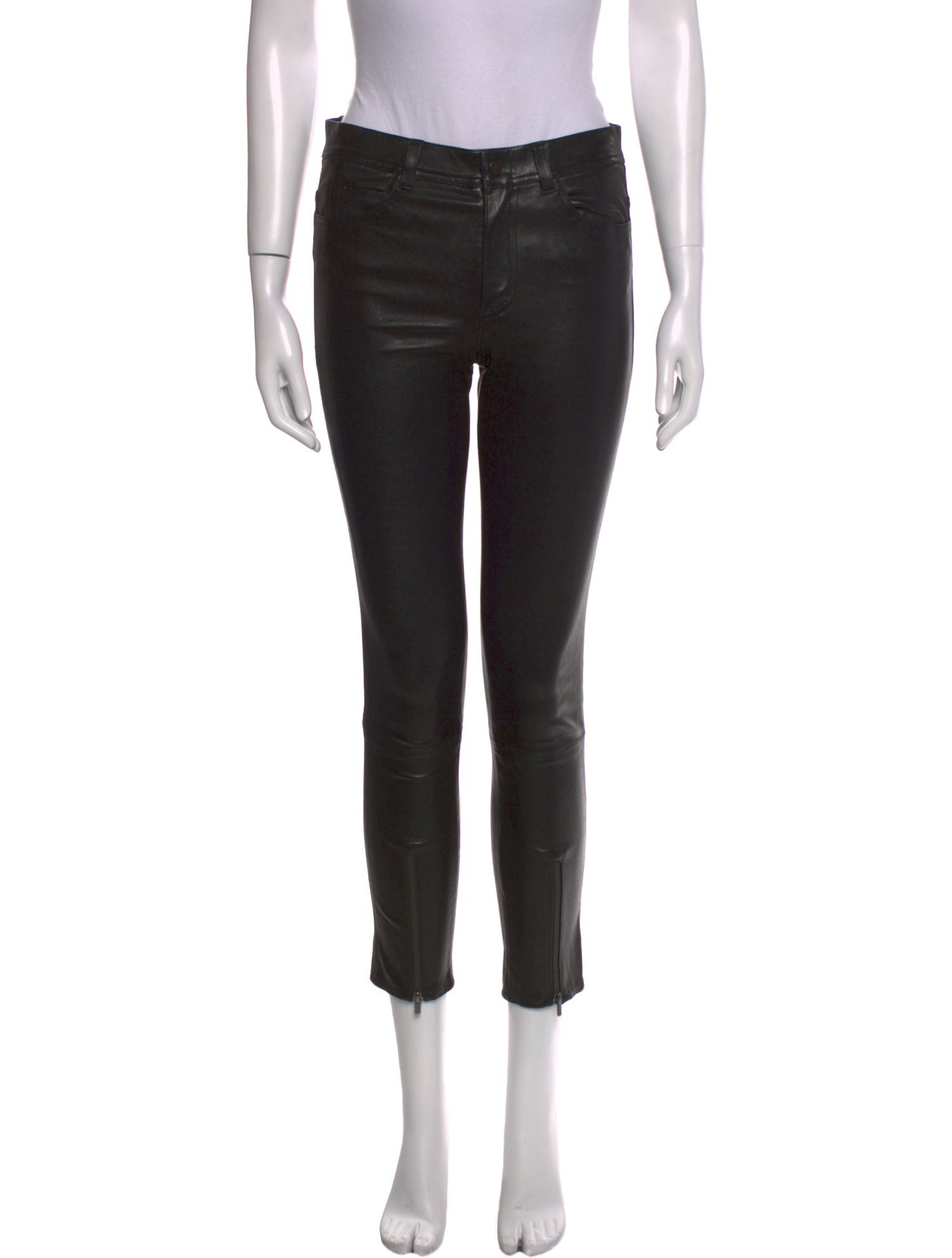 Helmut Lang Leather Skinny Leg Pants
