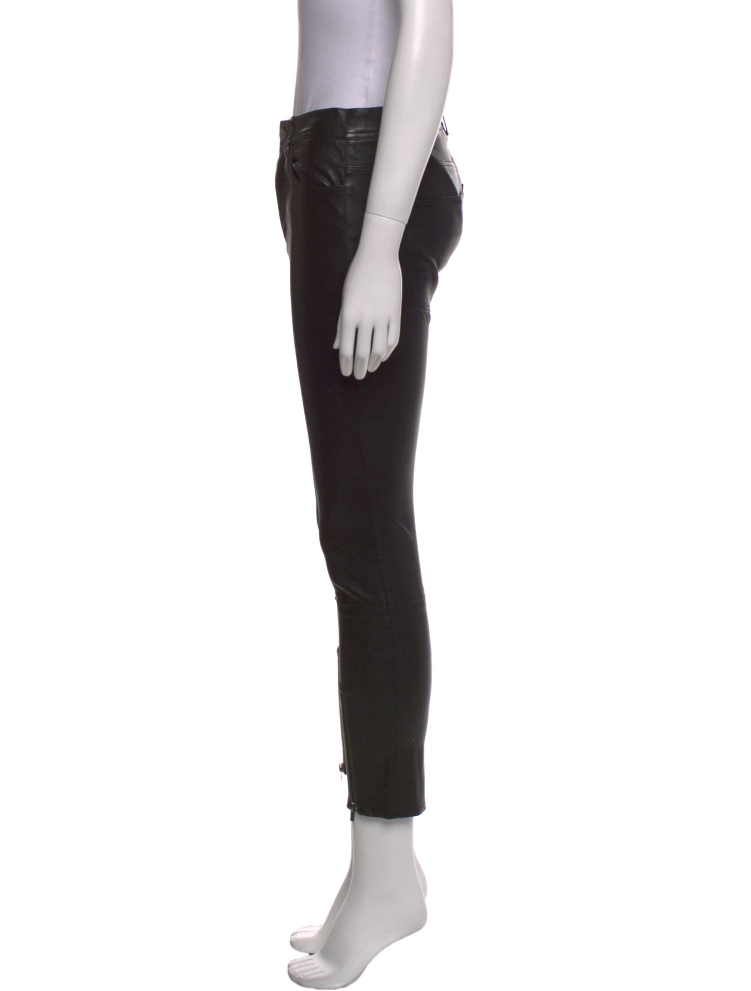 Helmut Lang Leather Skinny Leg Pants
