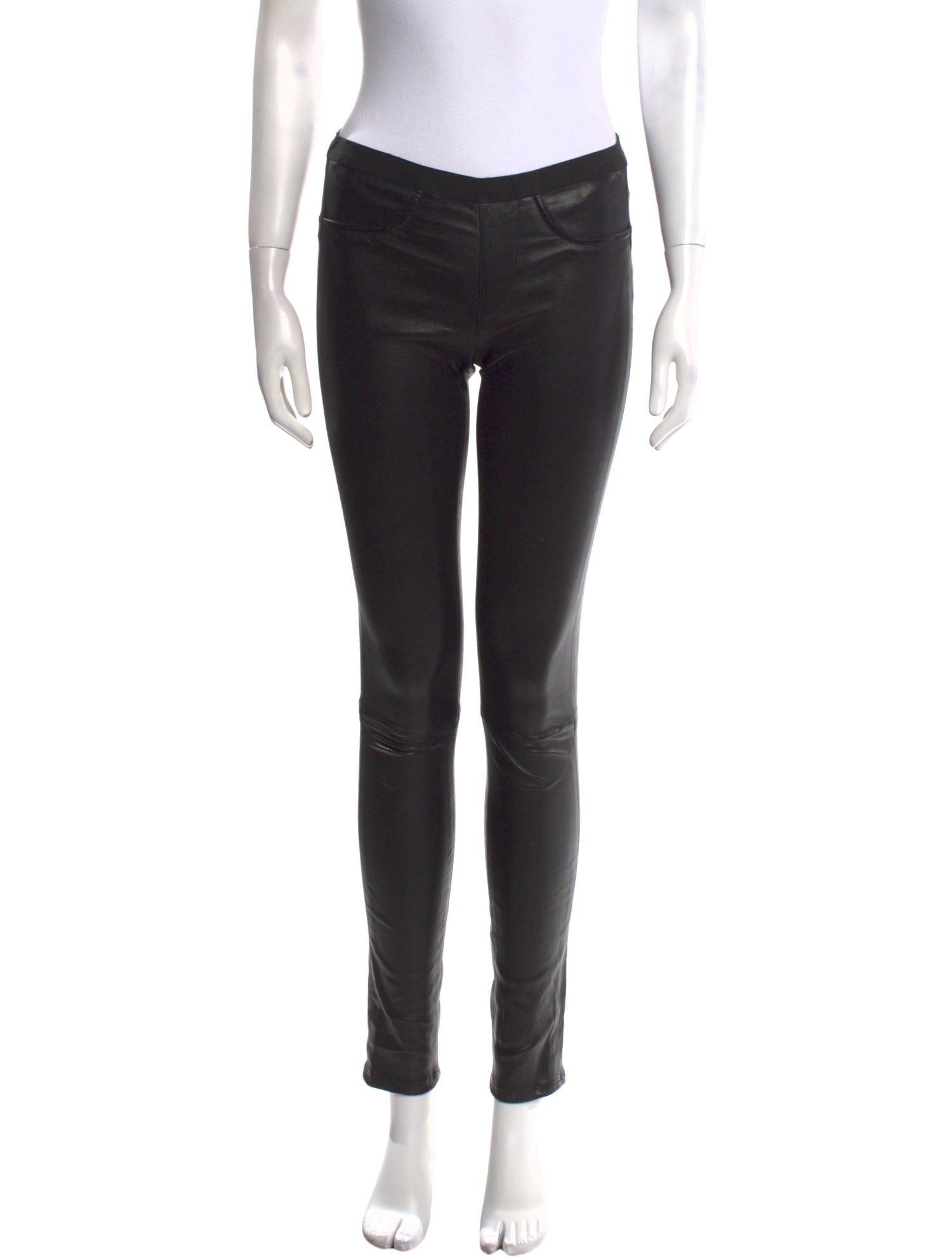 Helmut Lang Leather Skinny Leg Pants
