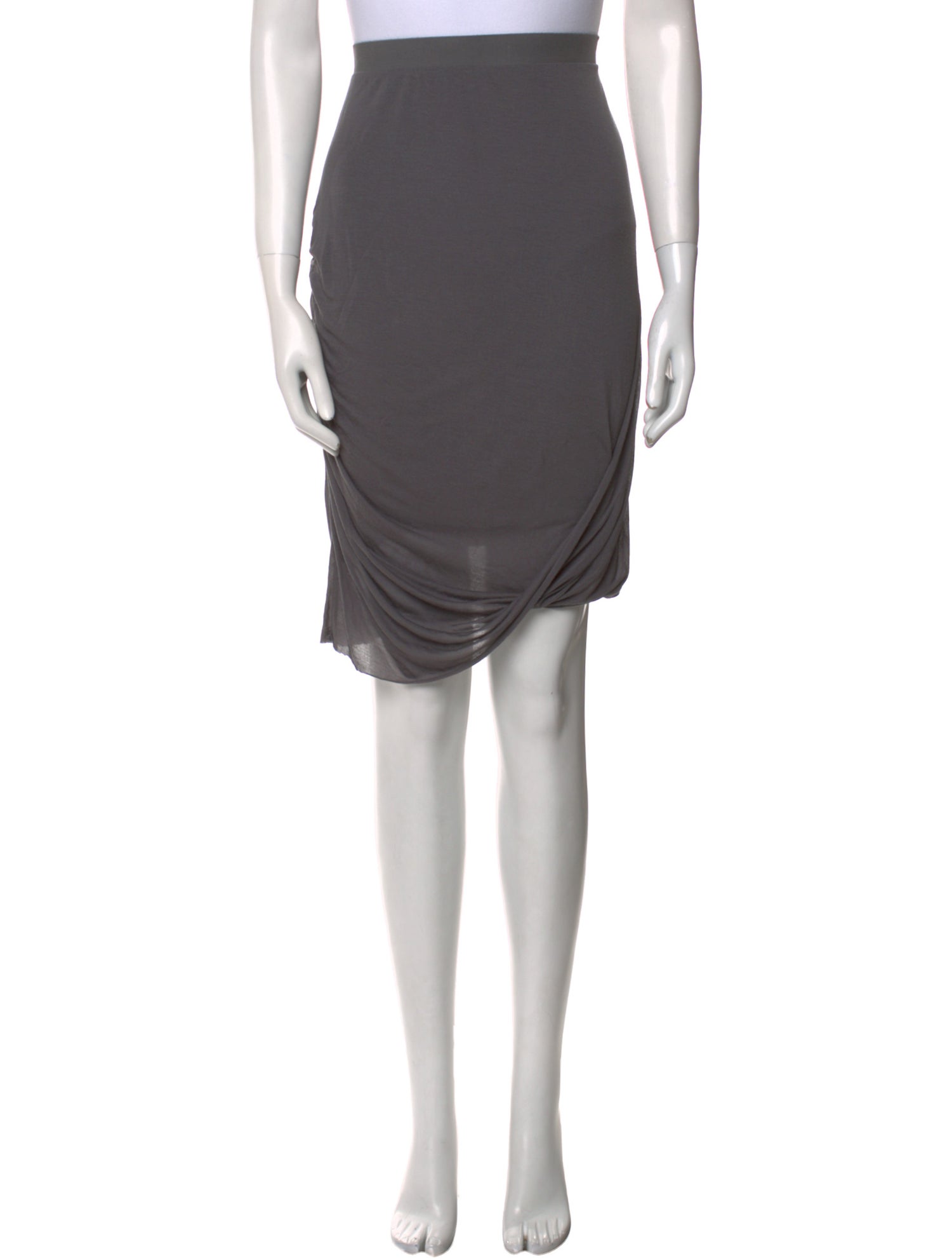 Helmut Lang Pleated Accents Knee-Length Skirt