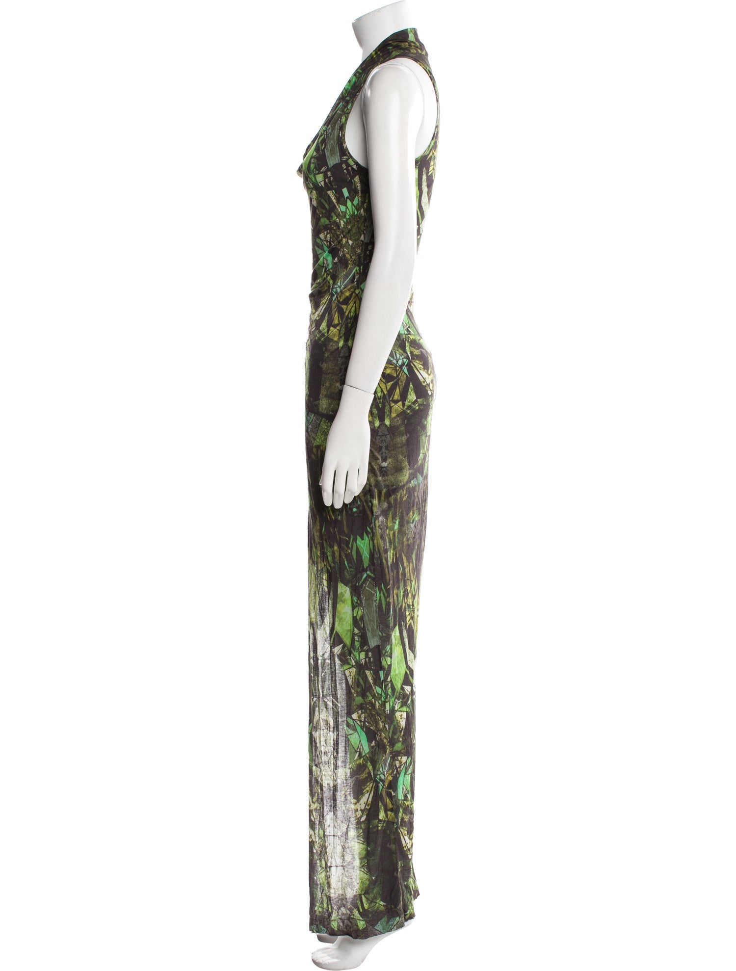 Helmut Lang Printed Long Dress