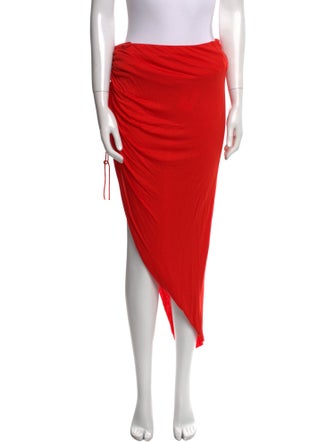 Helmut Lang Ruffle Embellishment Midi Length Skirt