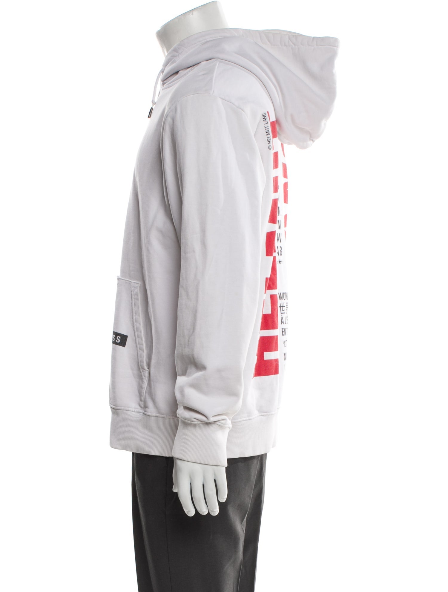 Helmut Lang Graphic Print Crew Neck Hoodie