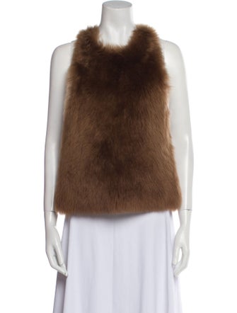 Helmut Lang Shearling Mock Neck Top