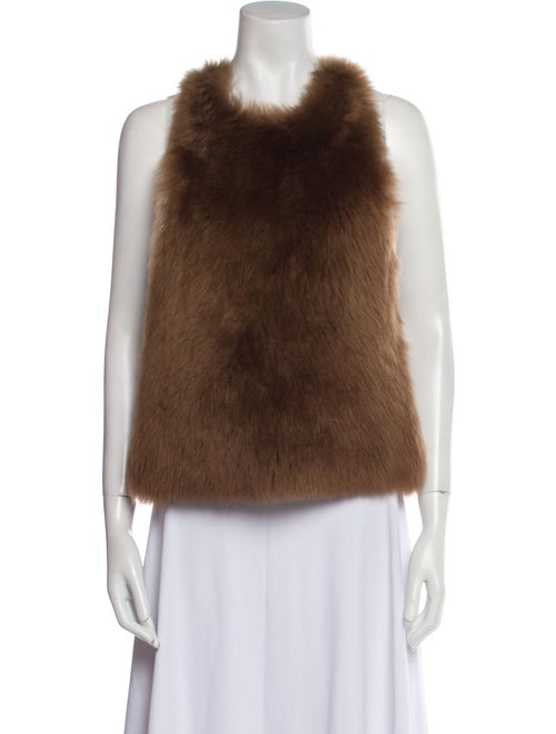 Helmut Lang Shearling Mock Neck Top