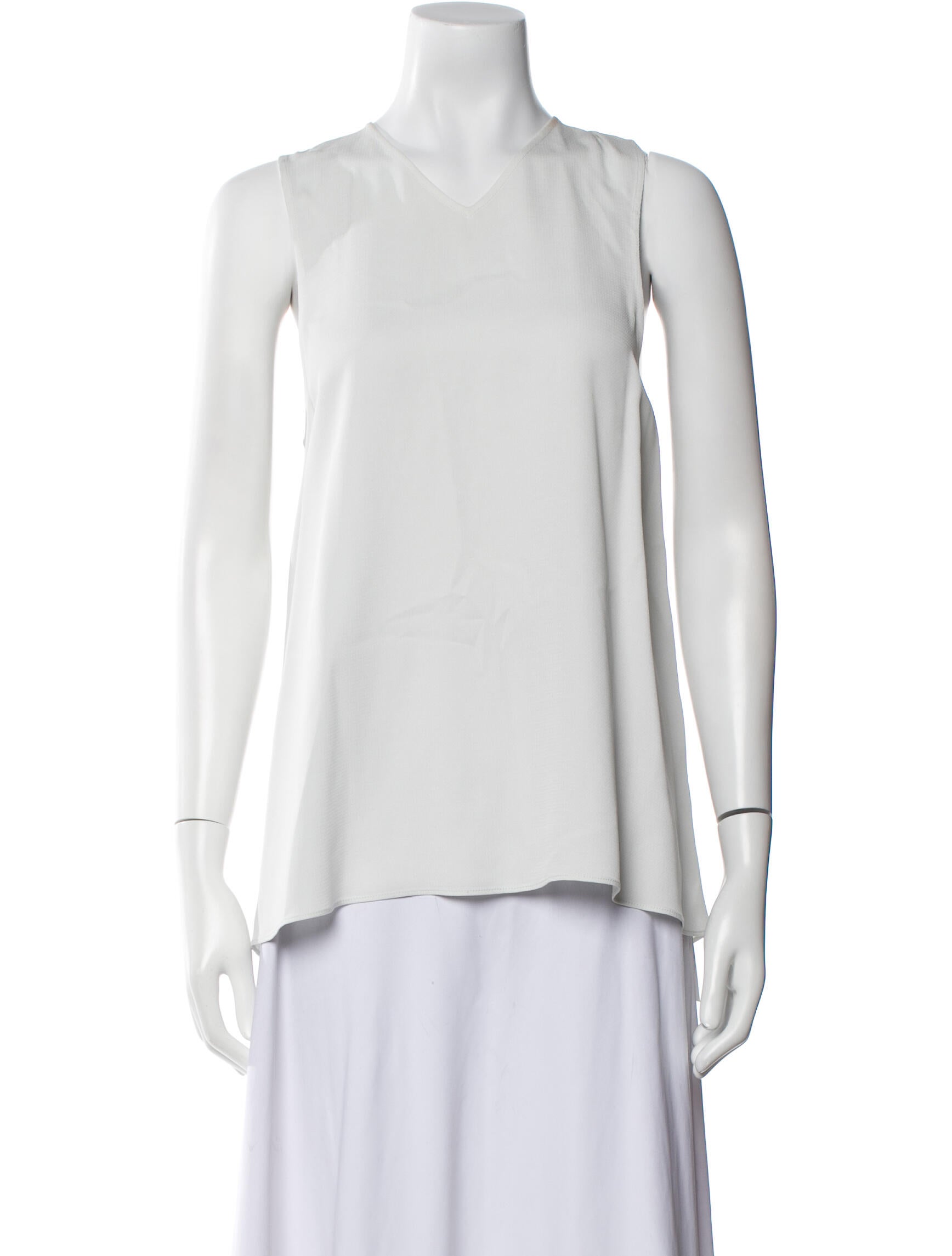 Helmut Lang V-Neck Sleeveless Blouse