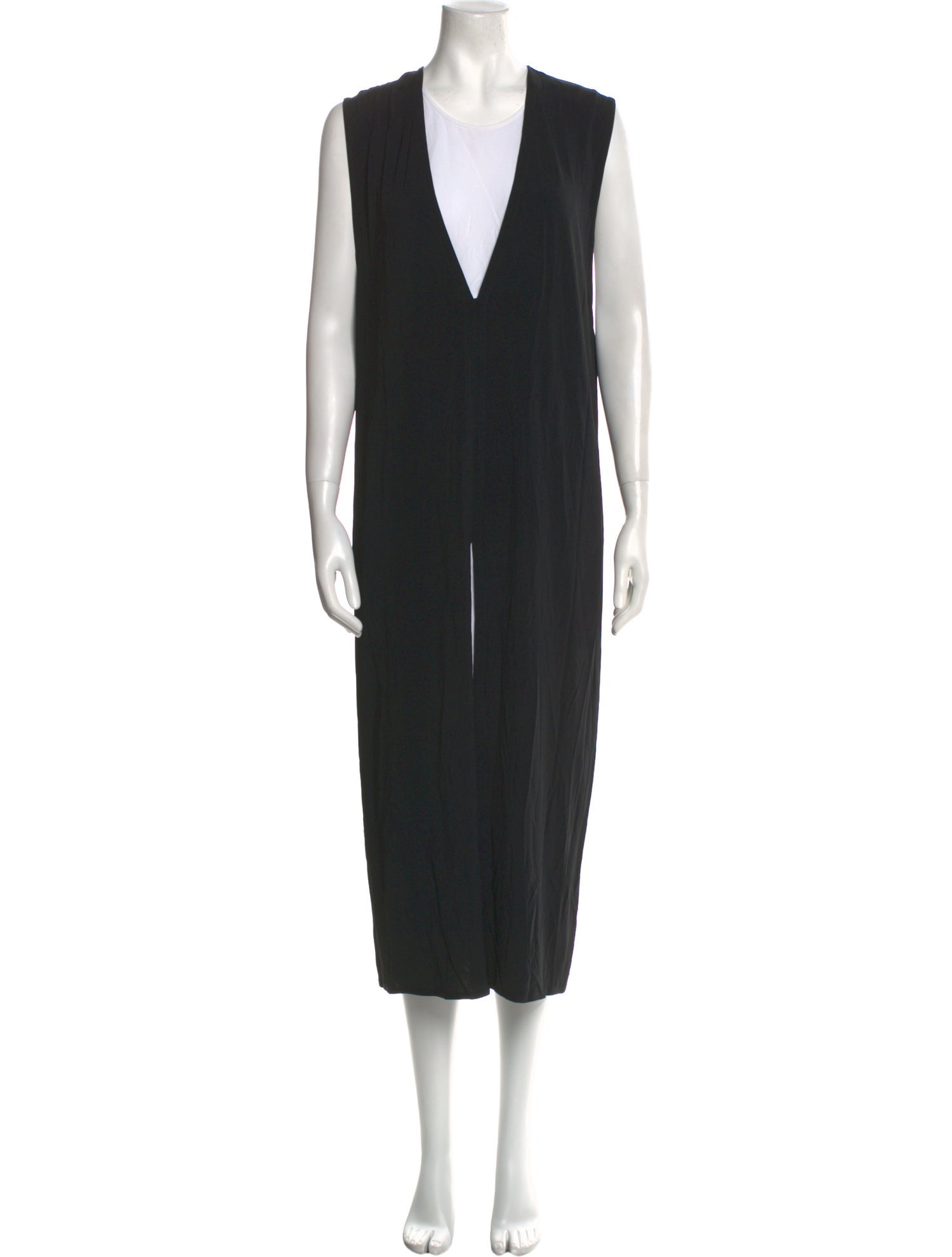 Helmut Lang V-Neck Midi Length Dress
