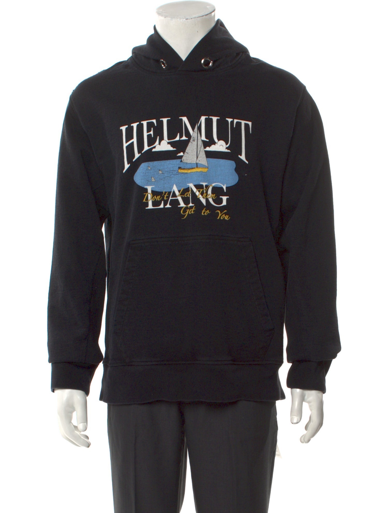Helmut Lang Graphic Print Crew Neck Hoodie