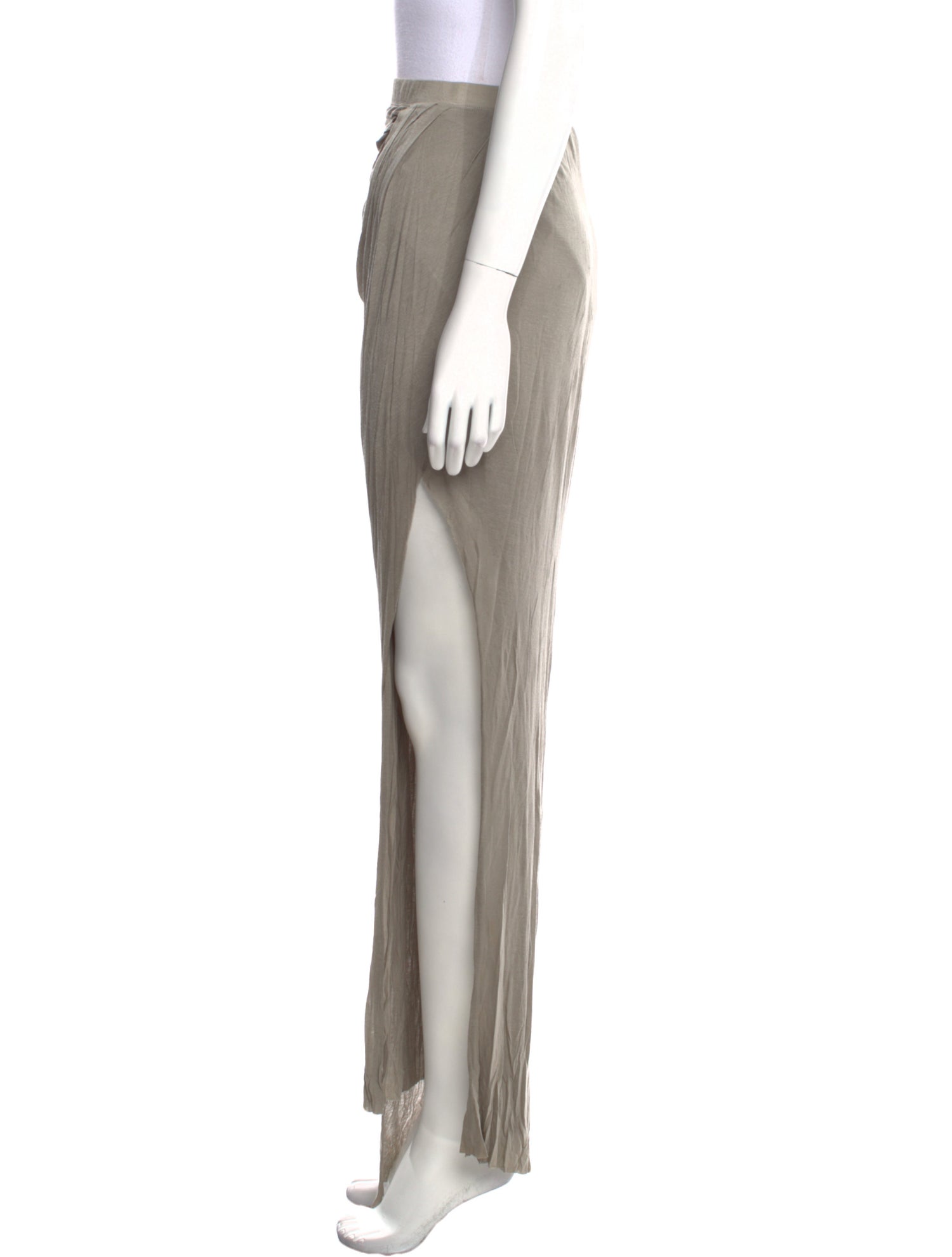 Helmut Lang Pleated Accents Long Skirt