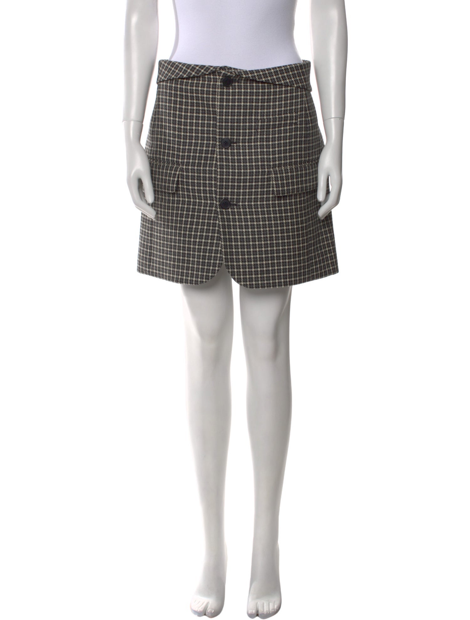Helmut Lang Wool Mini Skirt