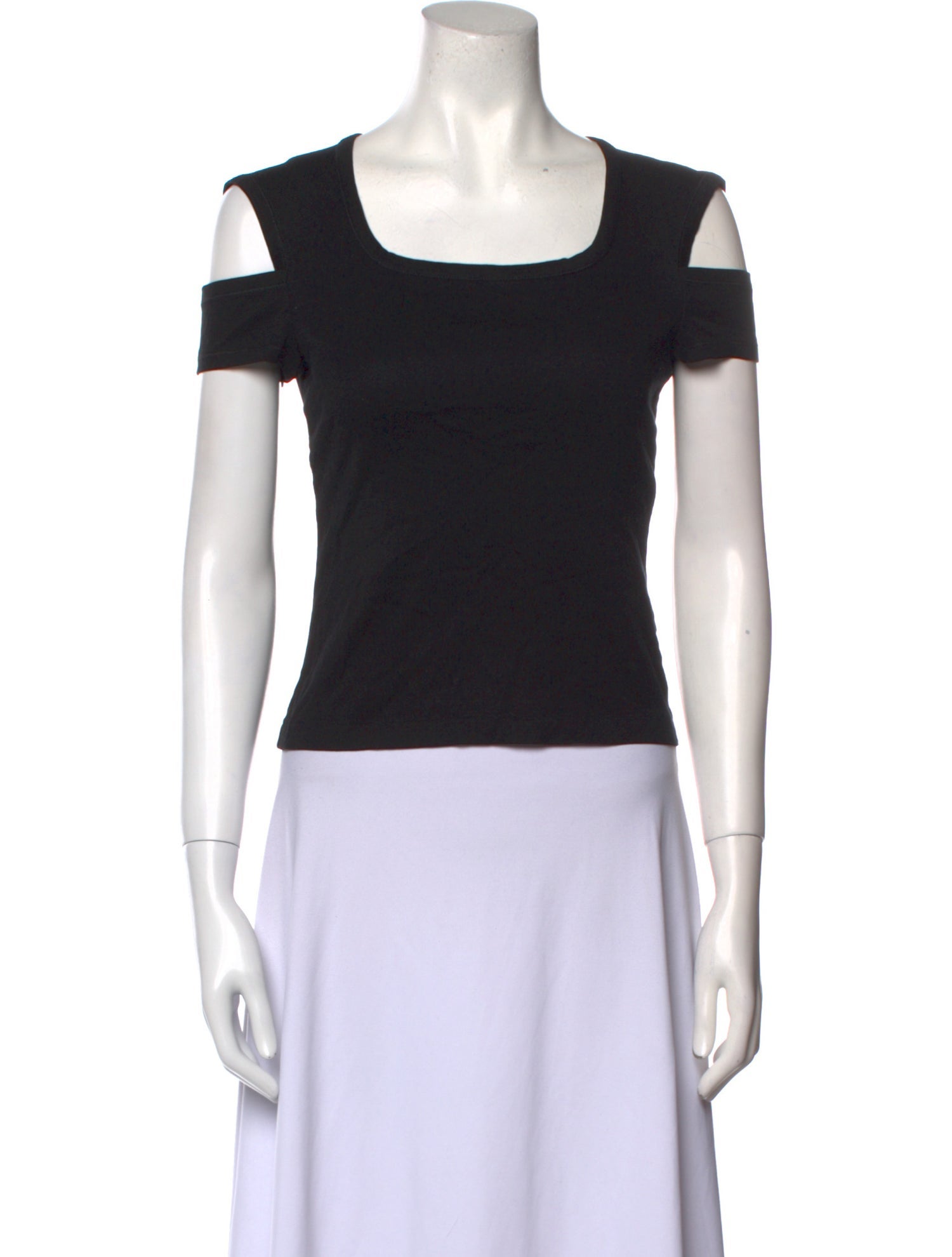 Helmut Lang Square Neckline Short Sleeve Top