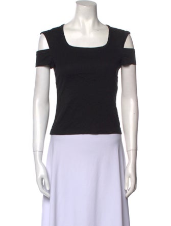 Helmut Lang Square Neckline Short Sleeve Top