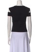 Helmut Lang Square Neckline Short Sleeve Top