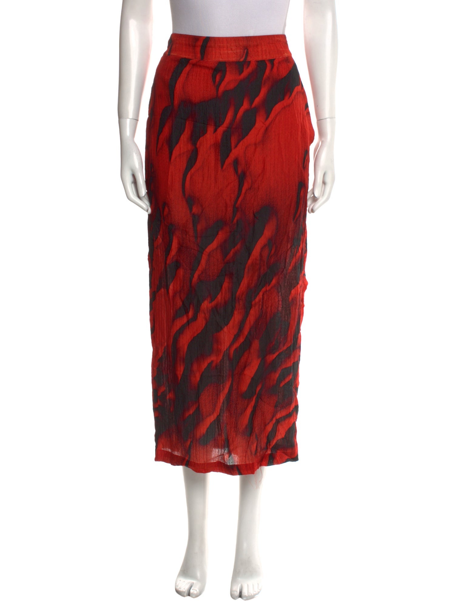 Helmut Lang Silk Knee-Length Skirt