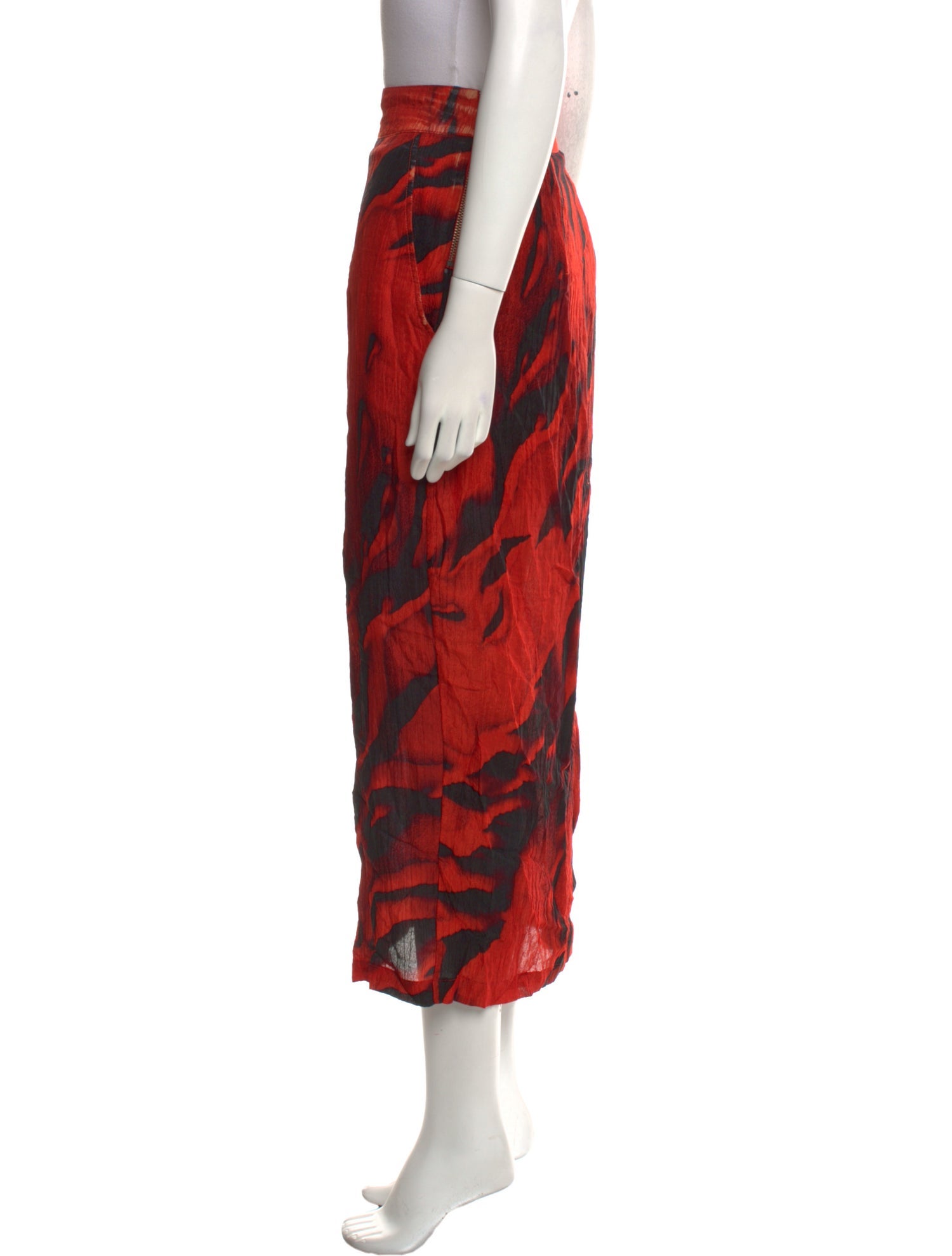 Helmut Lang Silk Knee-Length Skirt