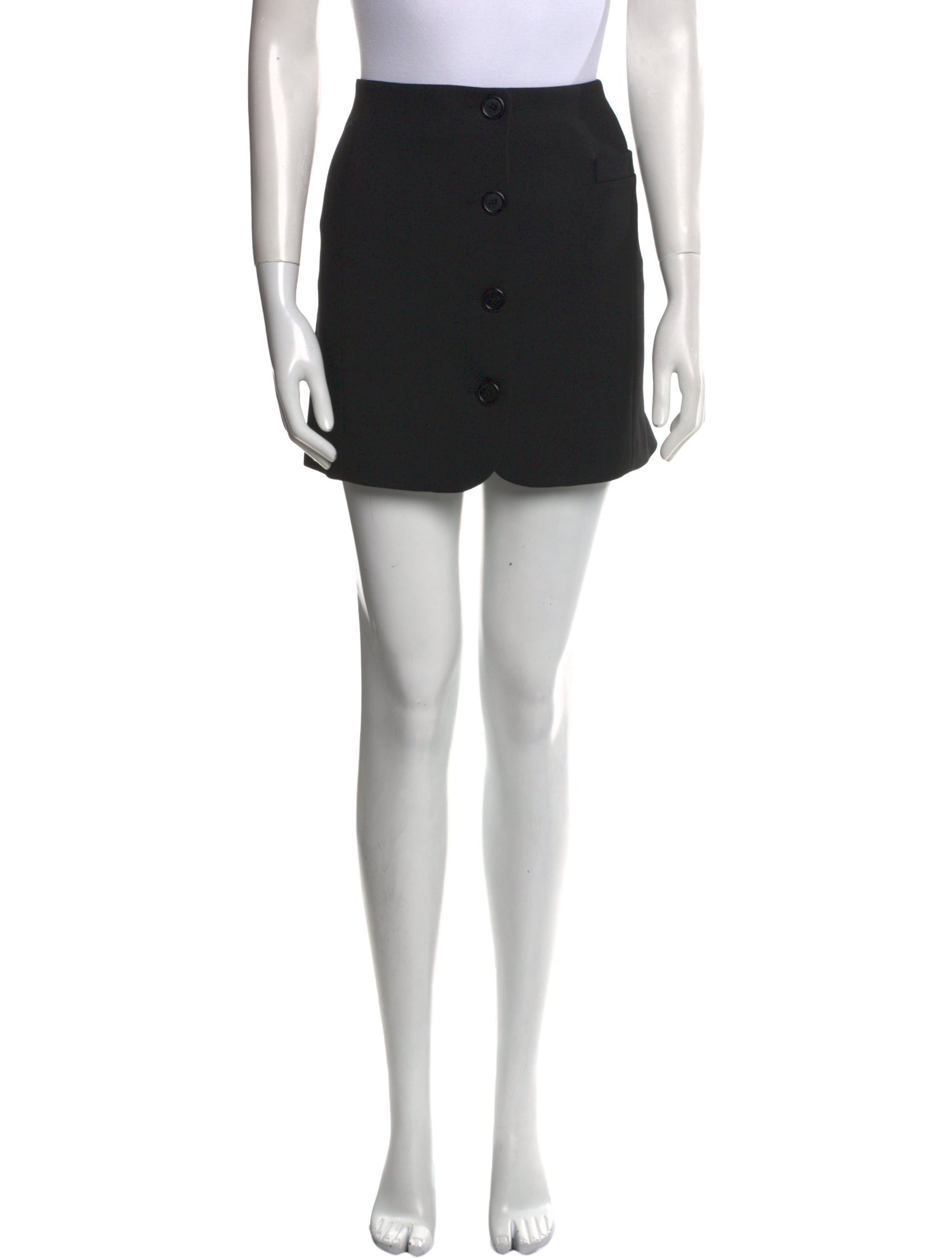 Helmut Lang Leather Trim Embellishment Mini Skirt w/ Tags