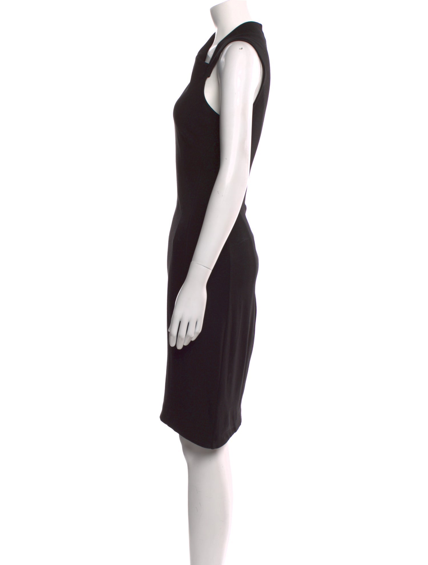 Helmut Lang V-Neck Knee-Length Dress