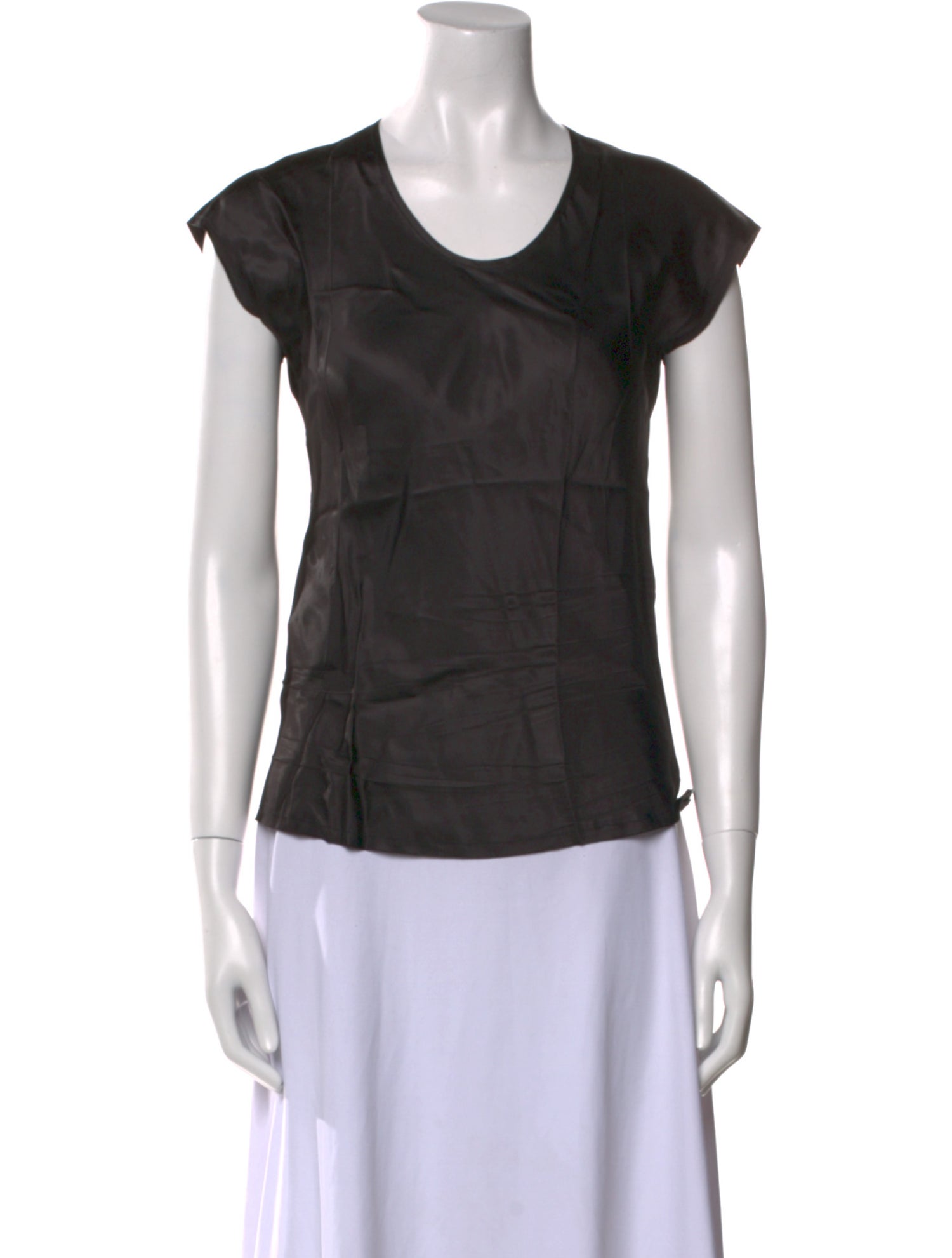 Helmut Lang Scoop Neck Short Sleeve Top