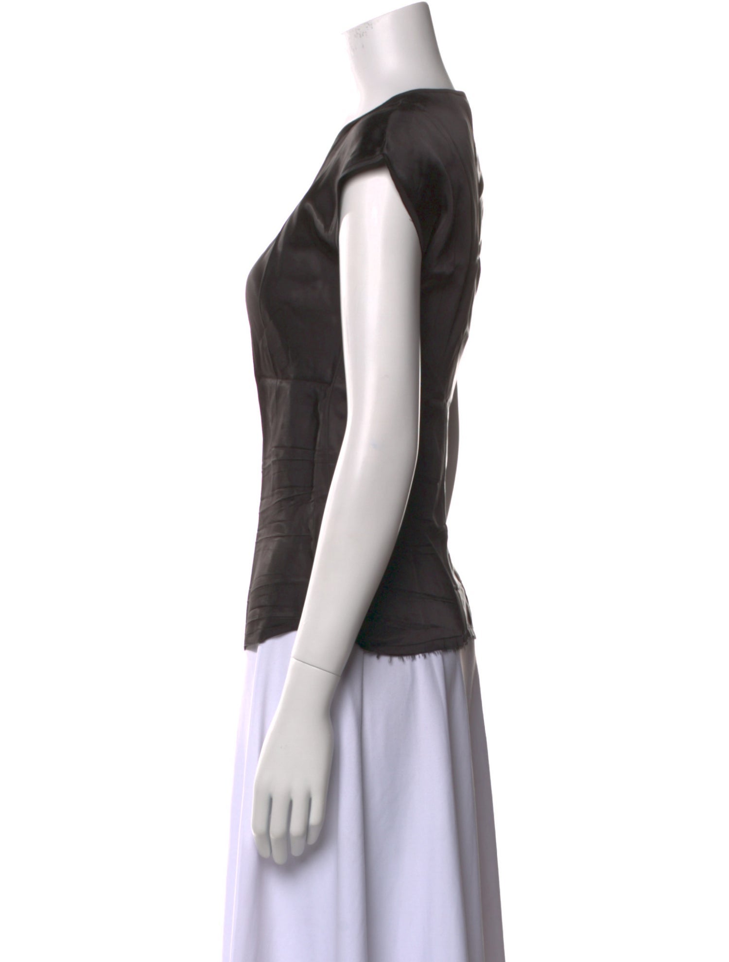 Helmut Lang Scoop Neck Short Sleeve Top