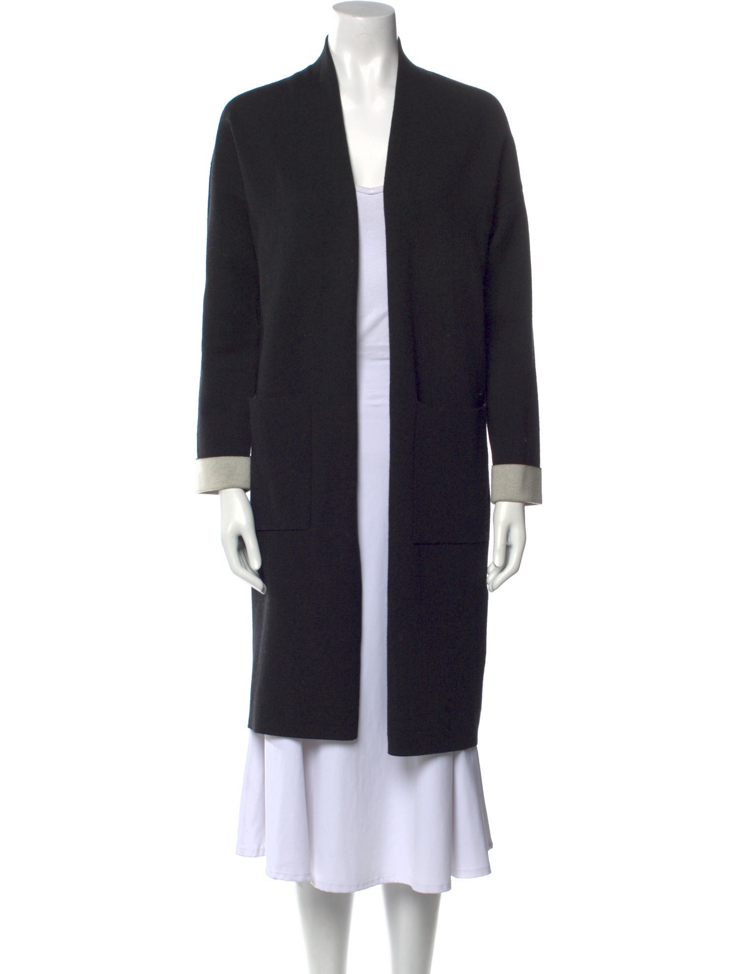 Helmut Lang Wool Open Front Sweater