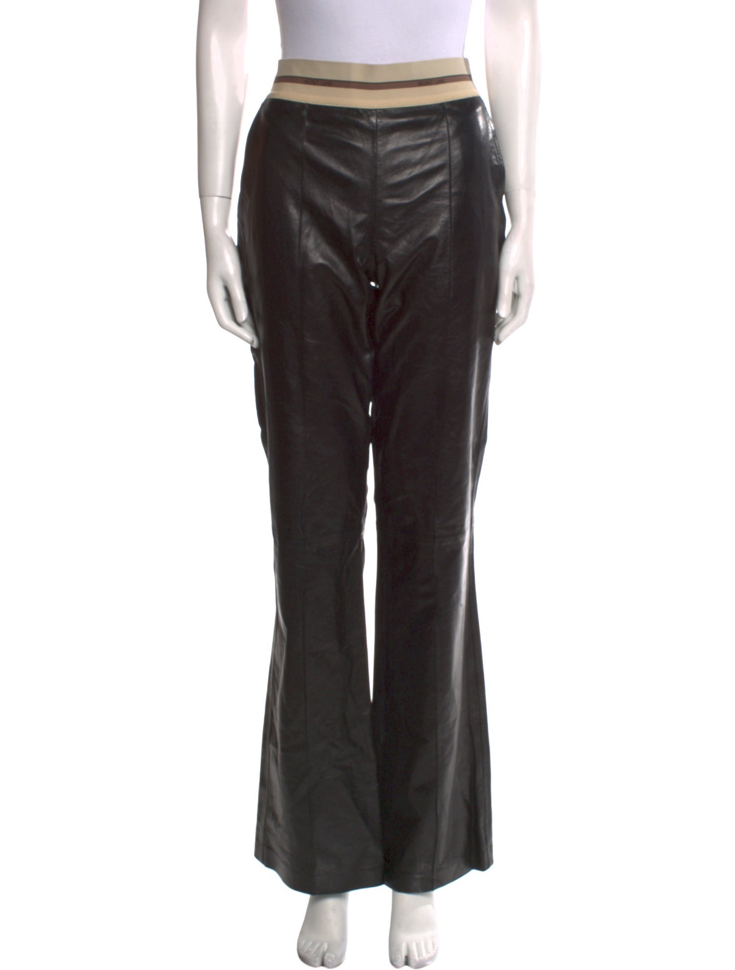 Helmut Lang Leather Wide Leg Pants w/ Tags
