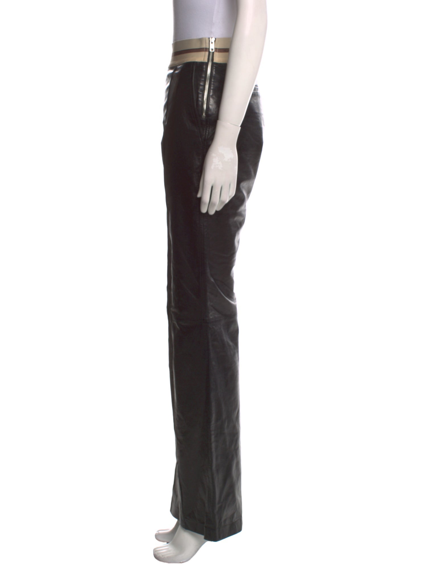 Helmut Lang Leather Wide Leg Pants w/ Tags