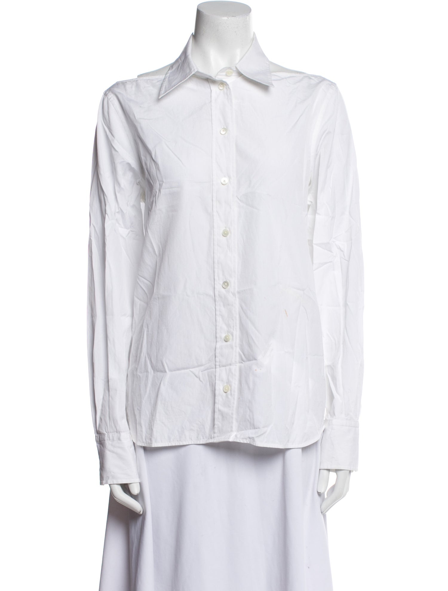 Helmut Lang Long Sleeve Button-Up Top