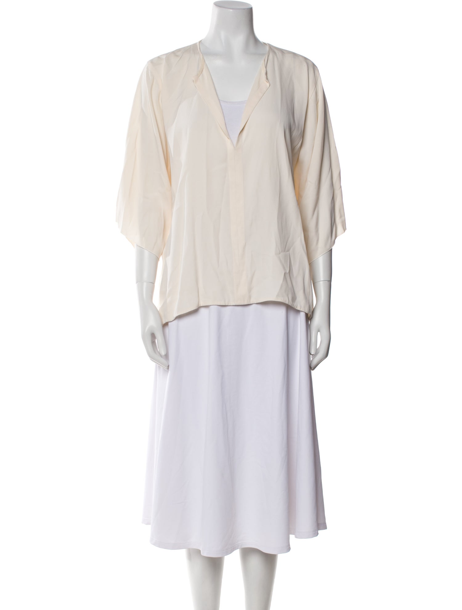 Helmut Lang Silk V-Neck Blouse