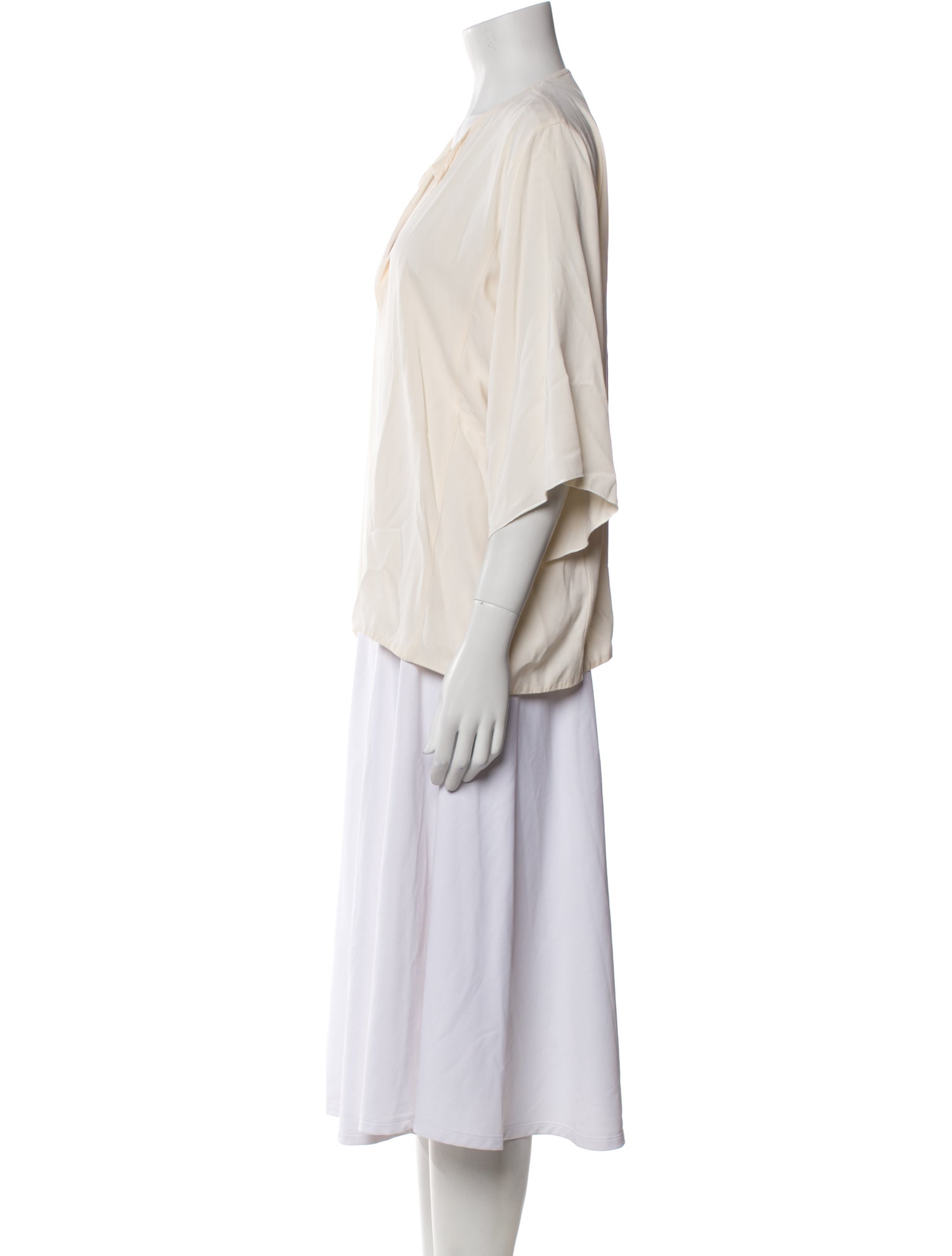 Helmut Lang Silk V-Neck Blouse