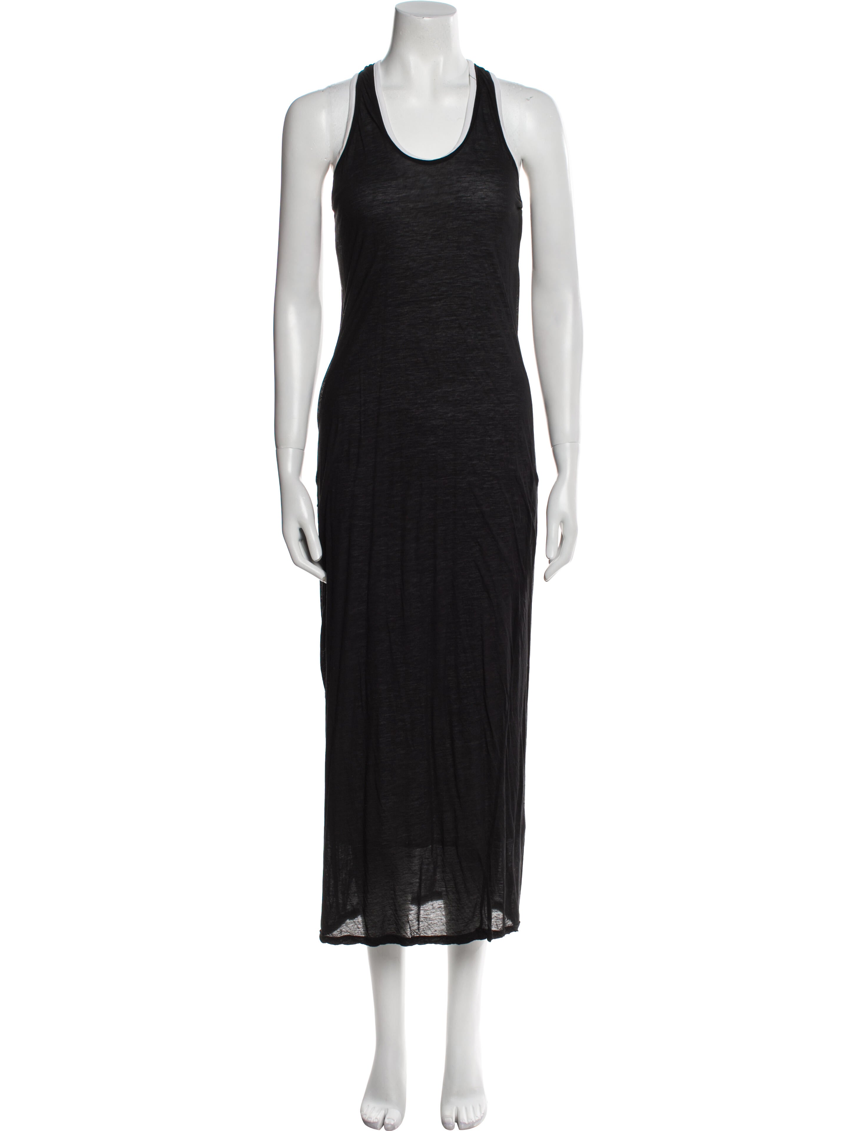Helmut Lang Scoop Neck Long Dress