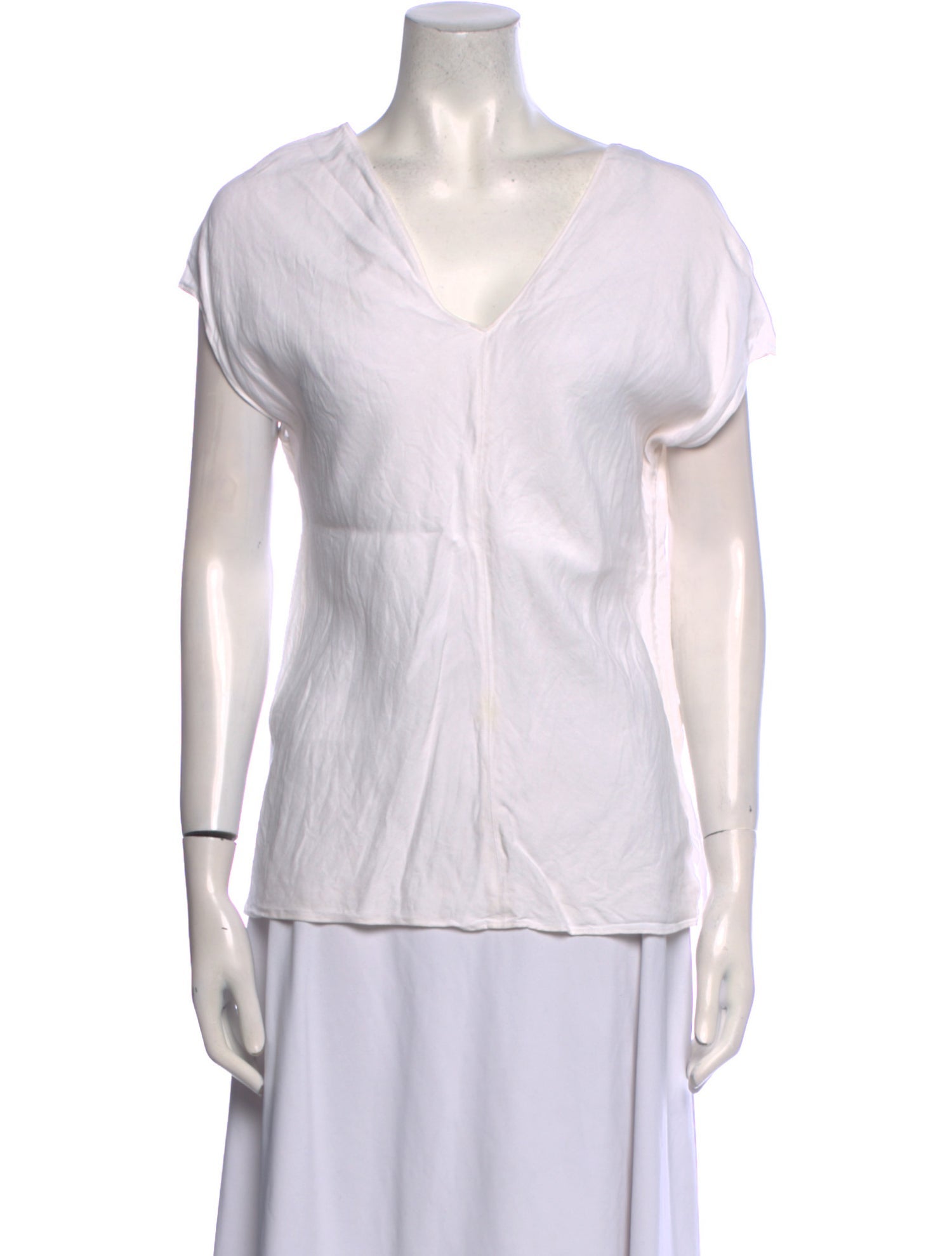 Helmut Lang Linen V-Neck Top