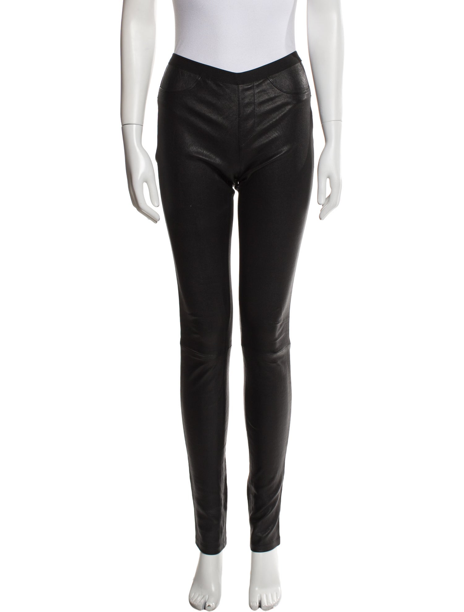 Helmut Lang Leather Skinny Leg Pants