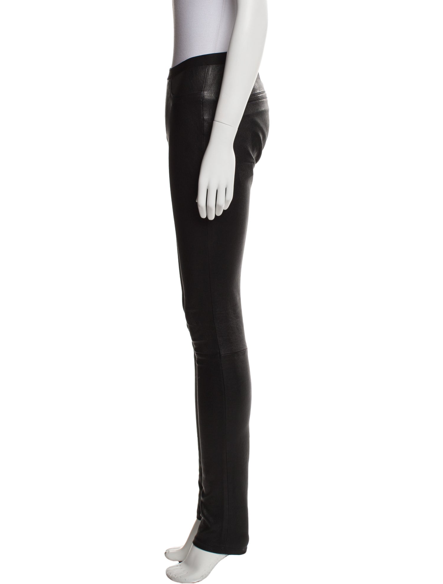 Helmut Lang Leather Skinny Leg Pants