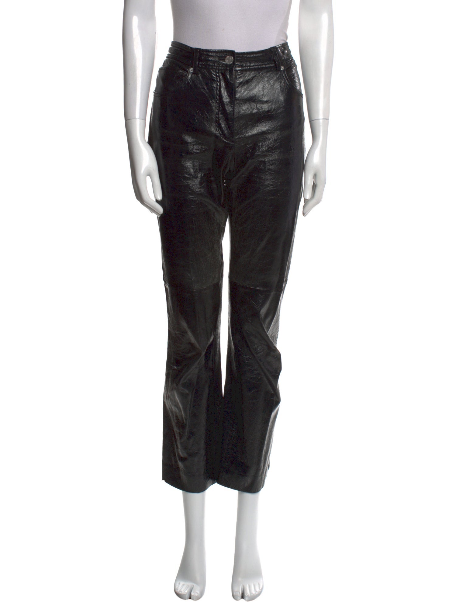 Helmut Lang Leather Straight Leg Pants