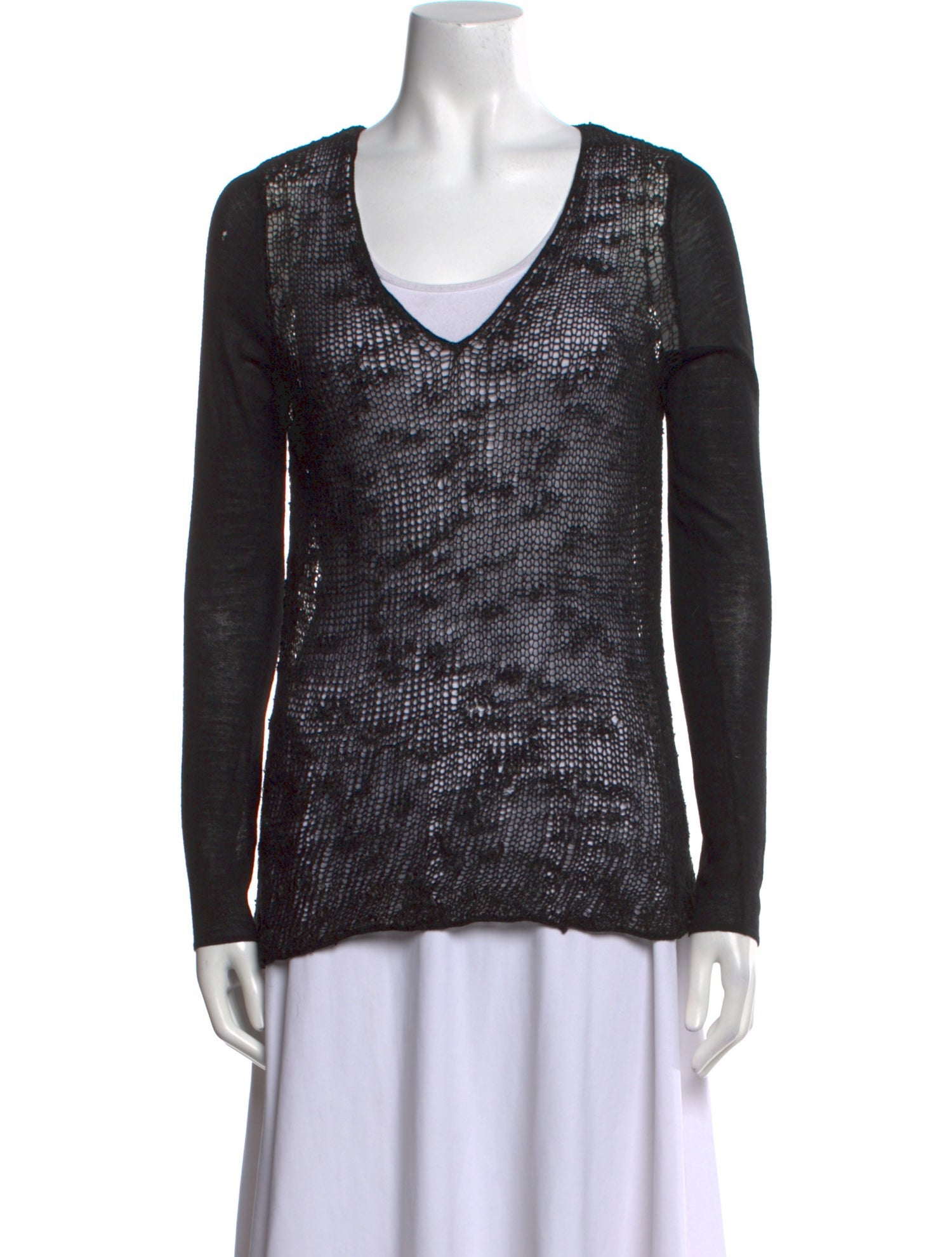 Helmut Lang Wool V-Neck Sweater