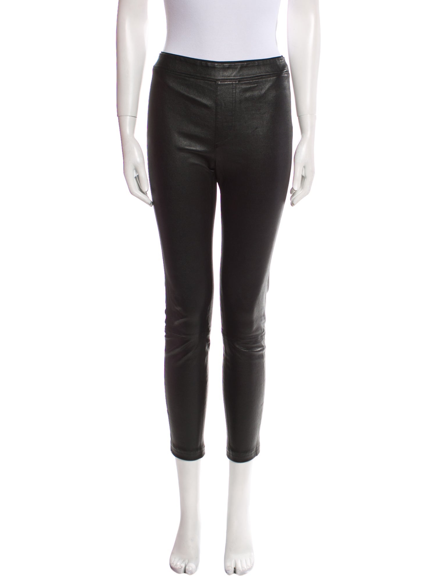 Helmut Lang Lamb Leather Skinny Leg Pants