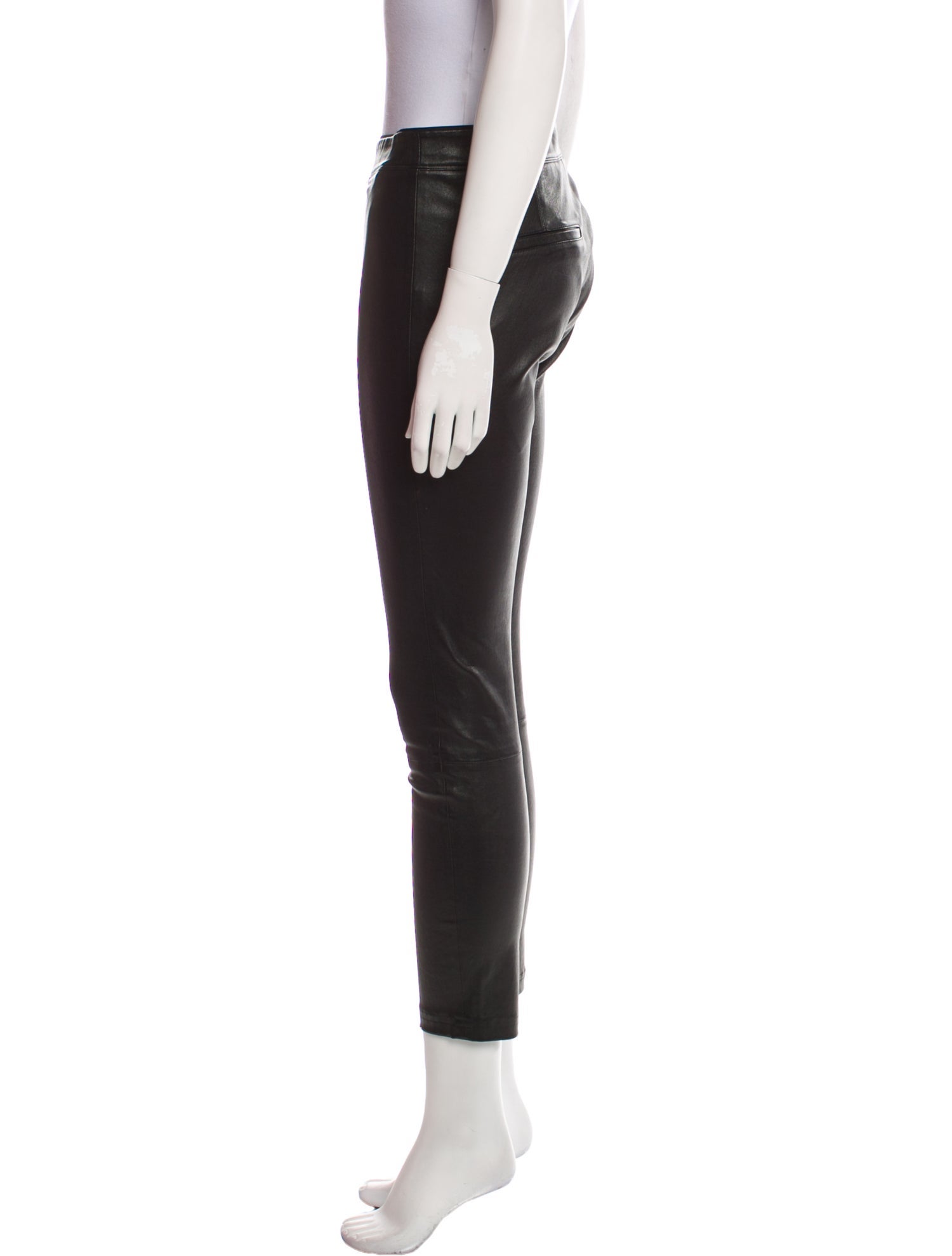 Helmut Lang Lamb Leather Skinny Leg Pants