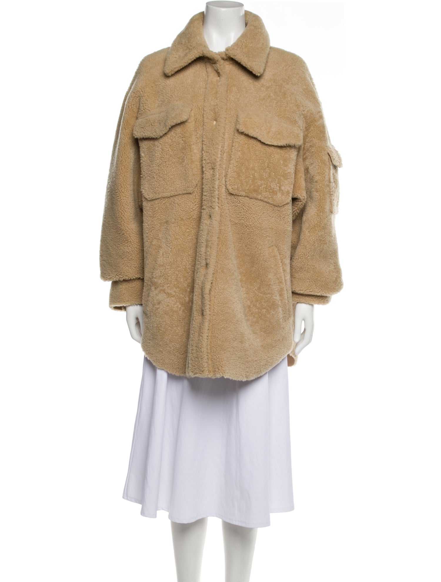 Helmut Lang Shearling Fur Coat