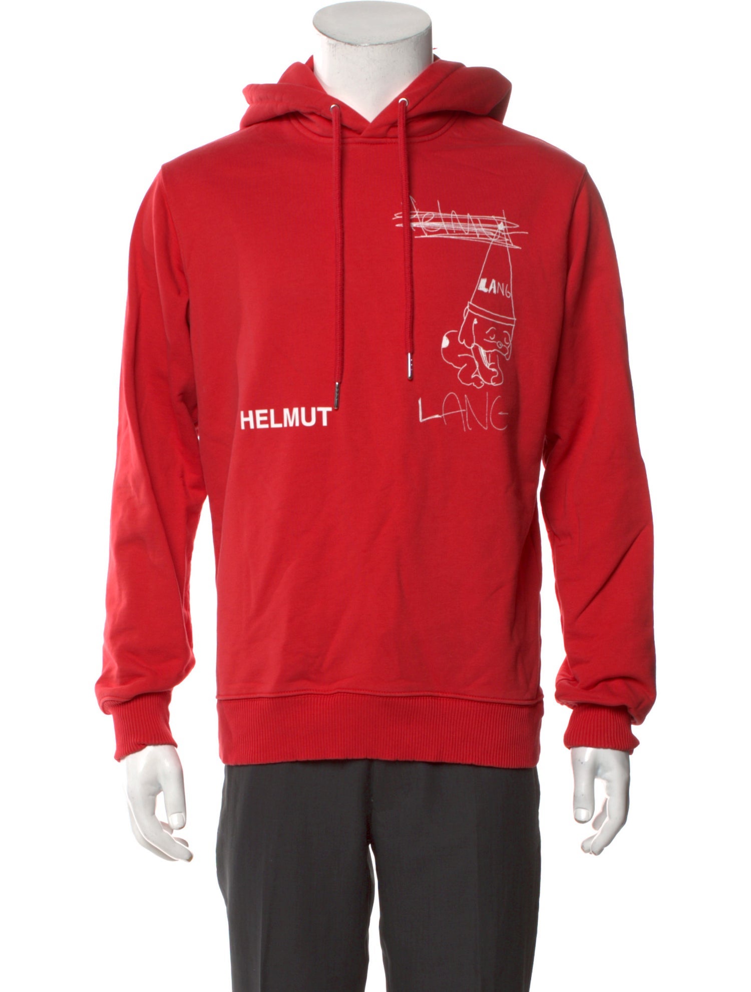 Helmut Lang Graphic Print Crew Neck Hoodie