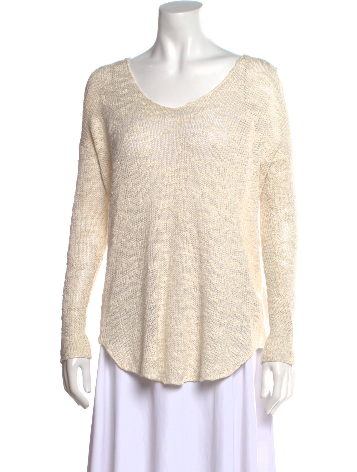 Helmut Lang Silk Scoop Neck Sweater