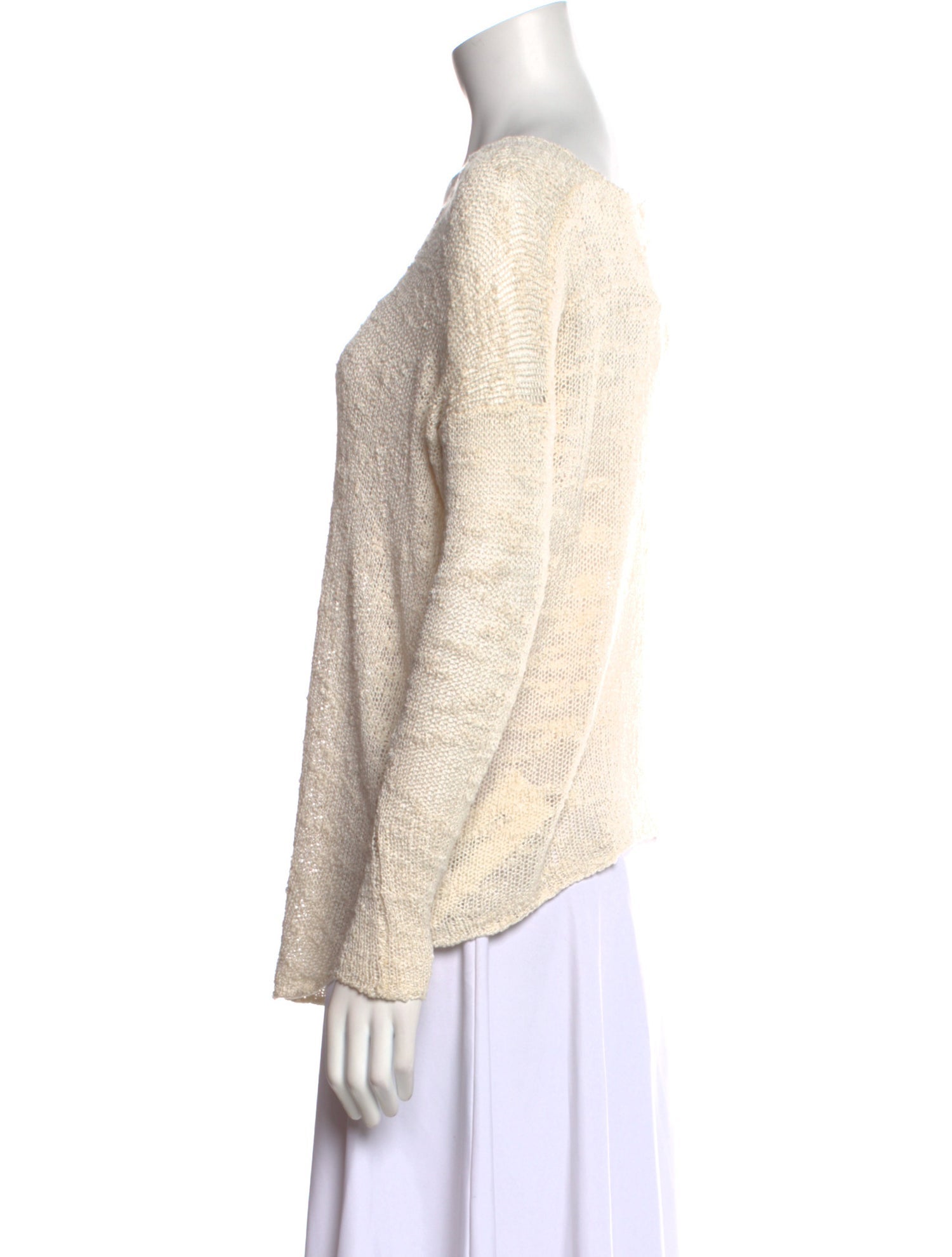 Helmut Lang Silk Scoop Neck Sweater